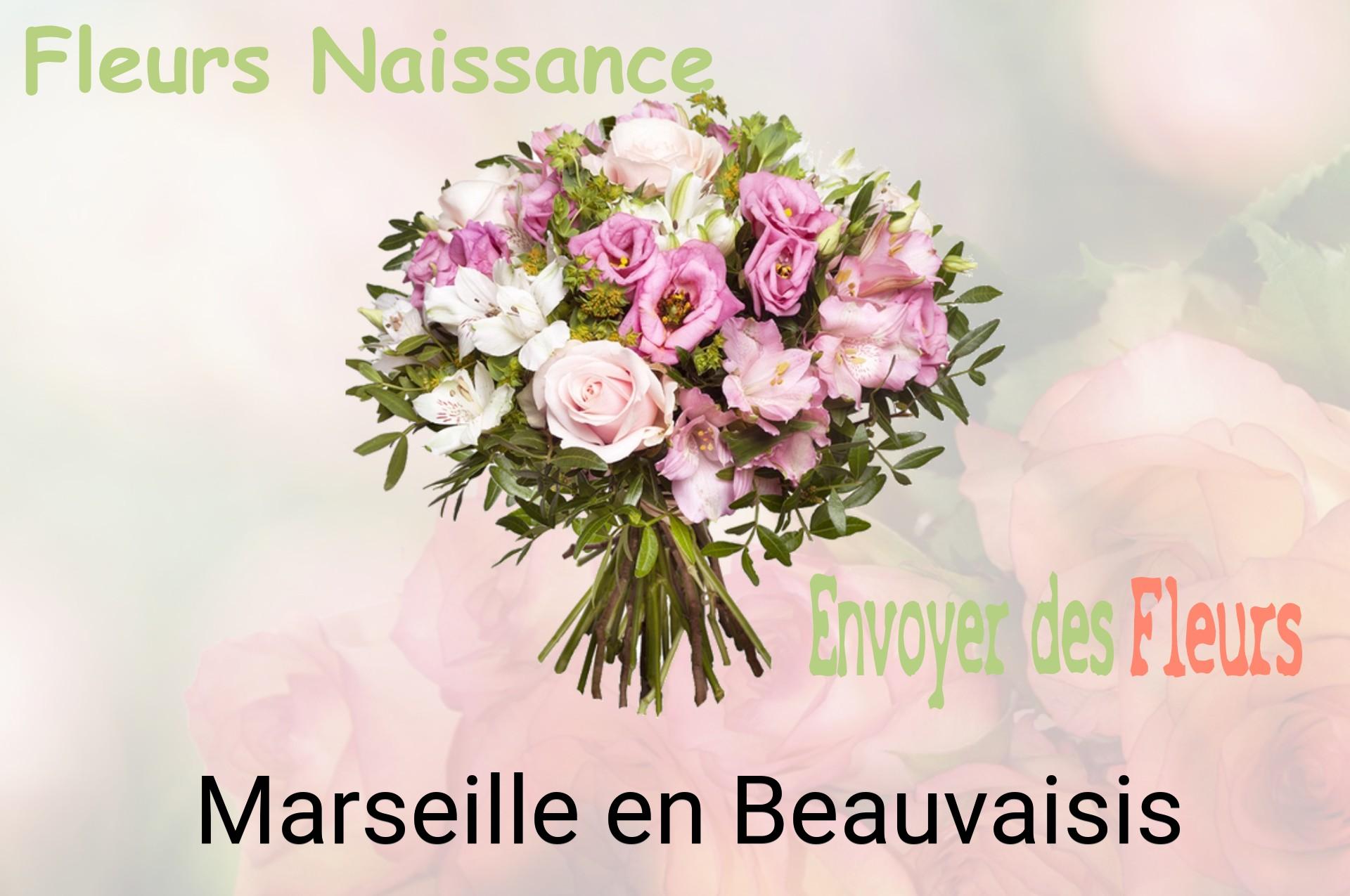 Bouquet de fleurs de naissance livré à Marseille-en-Beauvaisis